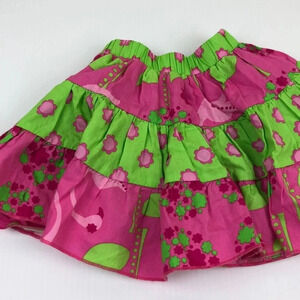 CORKYS KIDS EUC GIRLS BOUTIQUE SKIRT PINK GREEN SUMMER CASUAL SCHOOL SIZE 4T